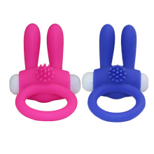 Silicone Rabbit Vibrating Cock Ring brinquedos sexo masculino (DYAST405)